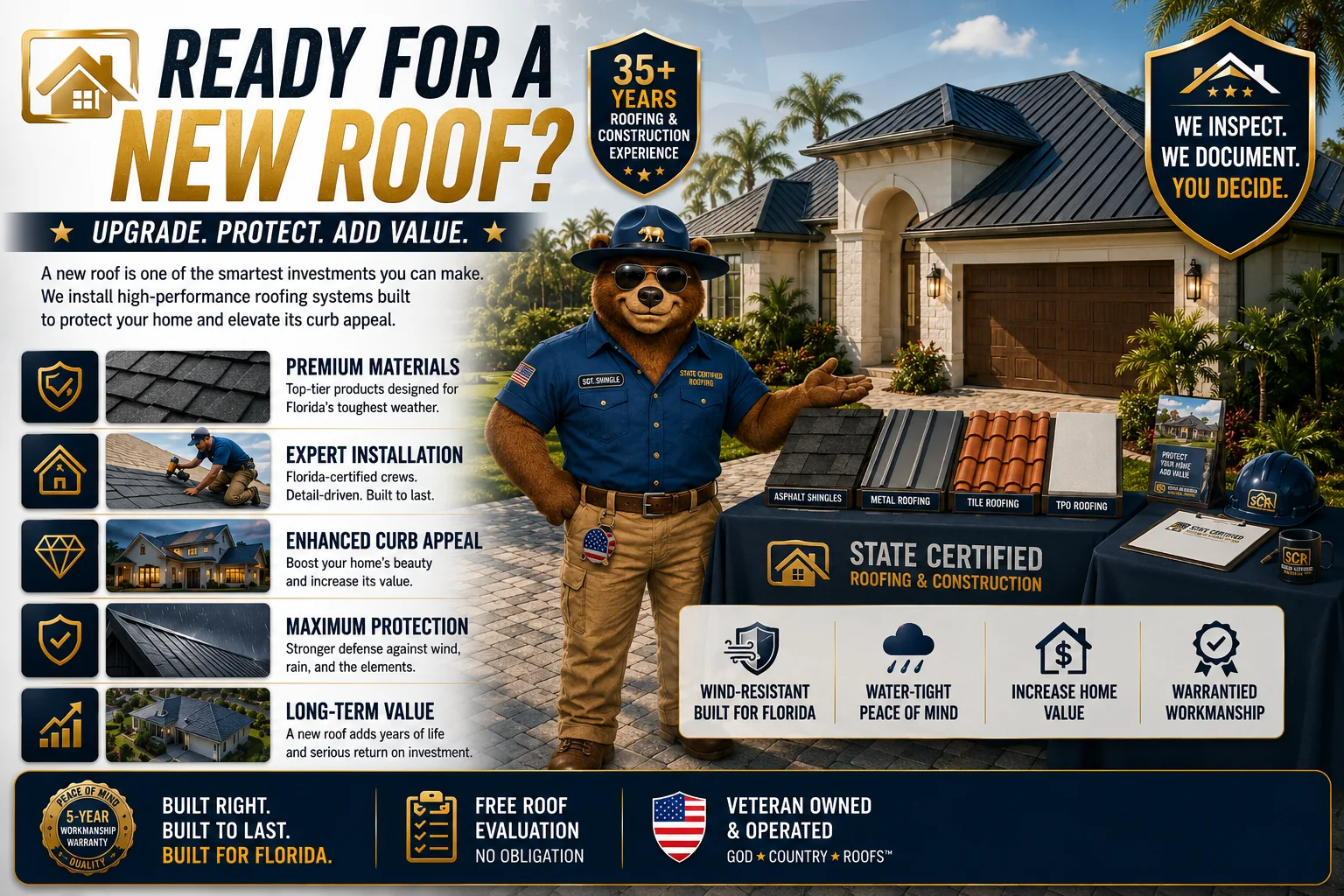 Sarge ready for a new roof installation